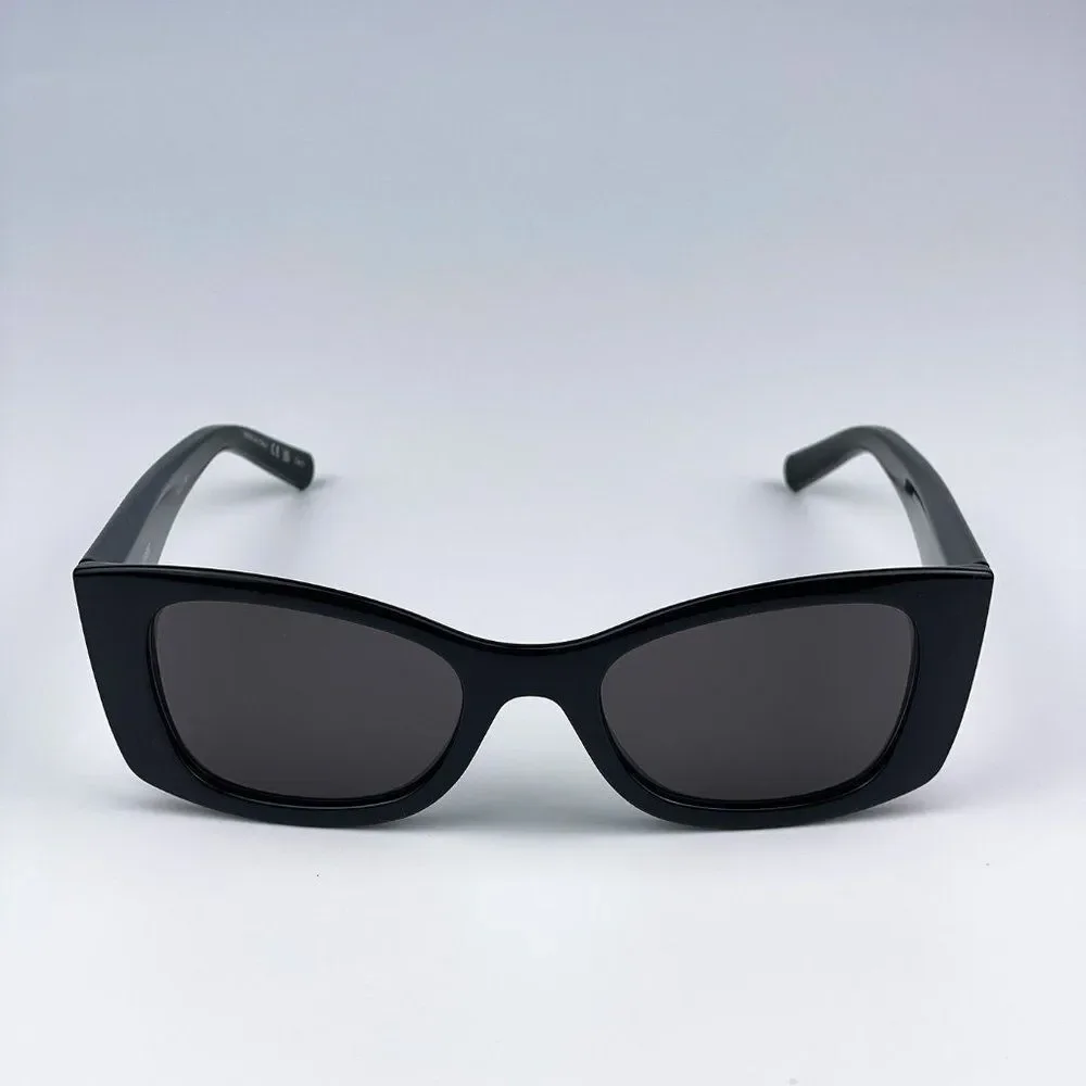 Saint Laurent SL593 001 Sunglasses Black Square Unisex